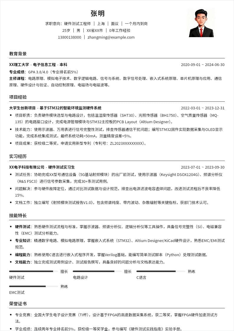 硬件测试 | 校招