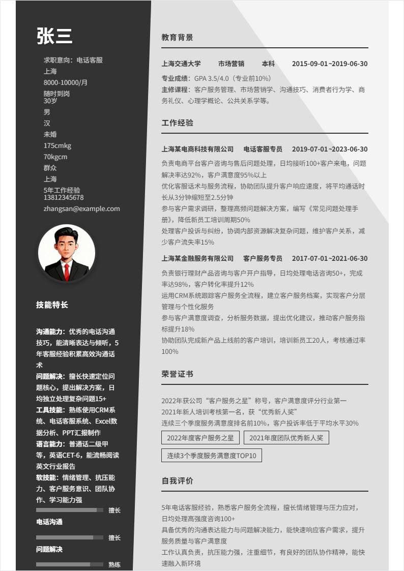 电话客服 | 社招