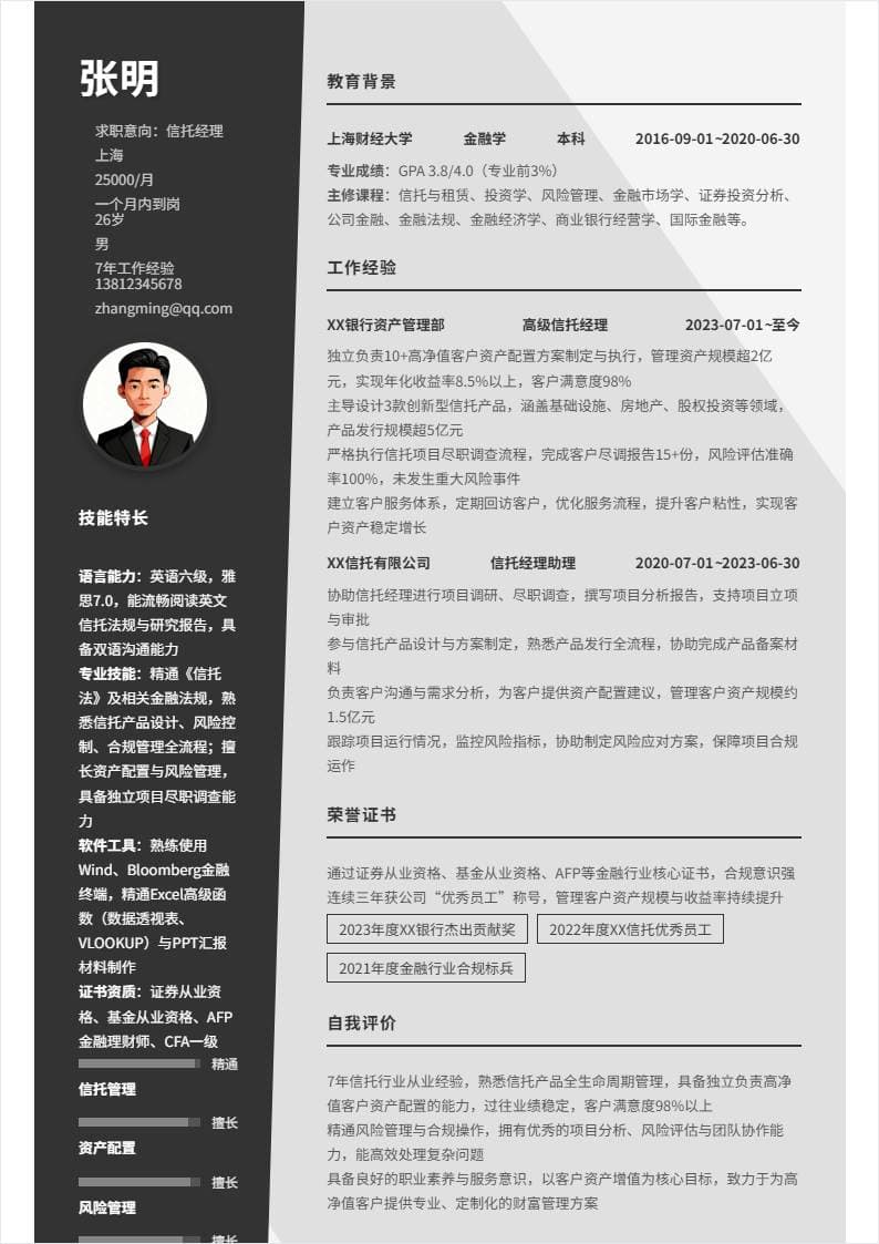 信托经理 | 社招