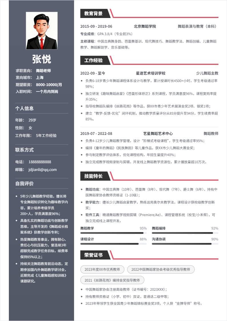 舞蹈老师 | 社招