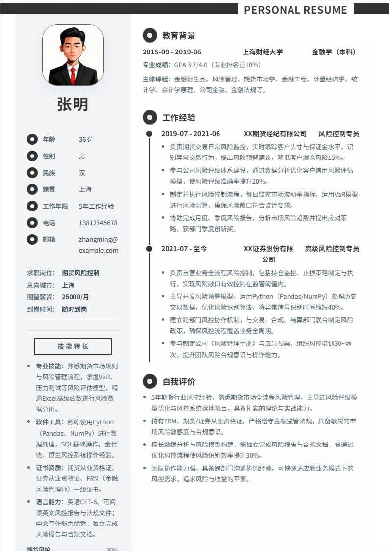 期货风险控制 | 社招