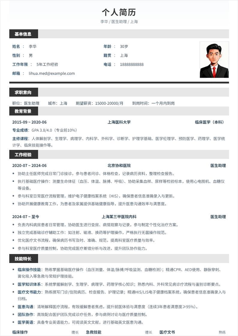 医生助理 | 社招