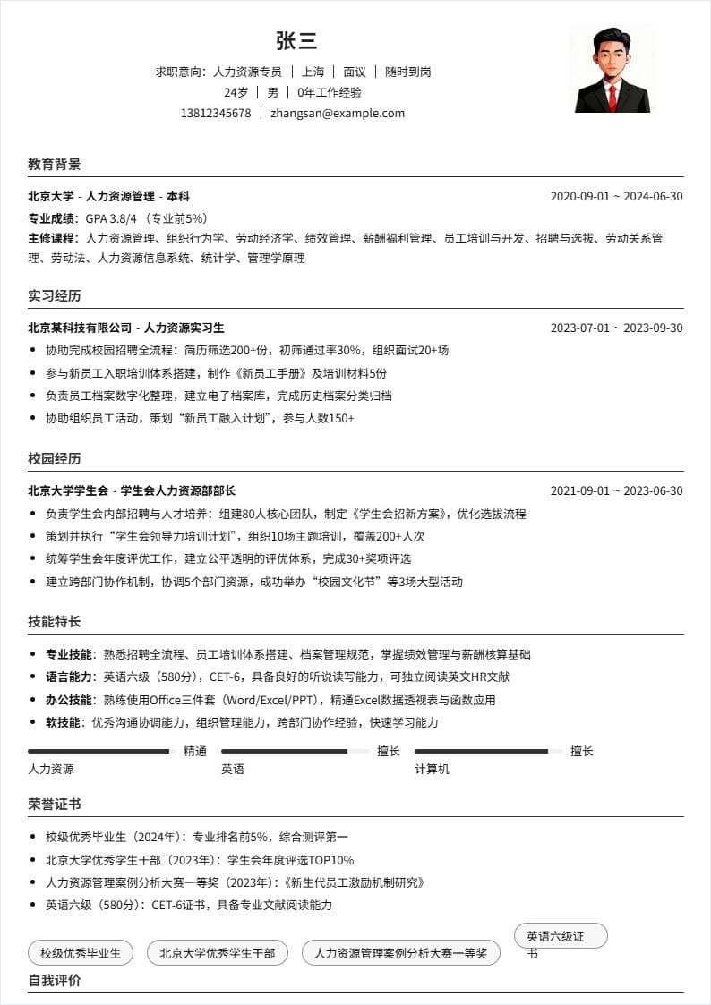 人力资源专员 | 校招