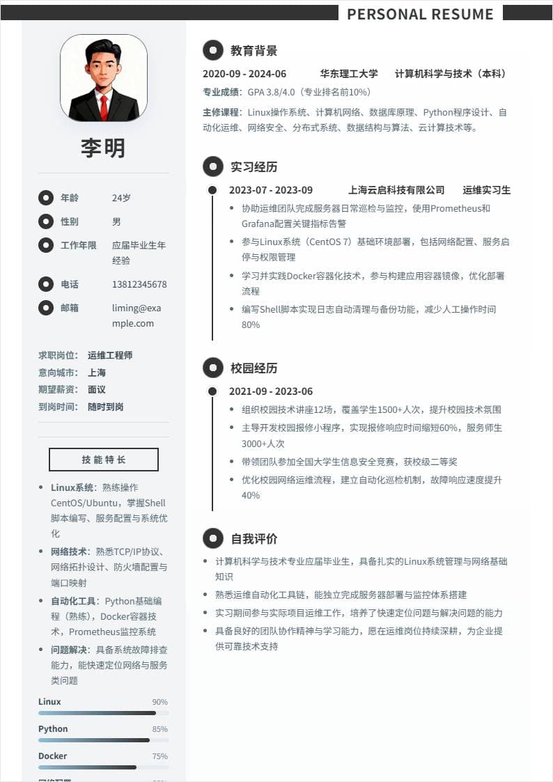 运维工程师 | 校招