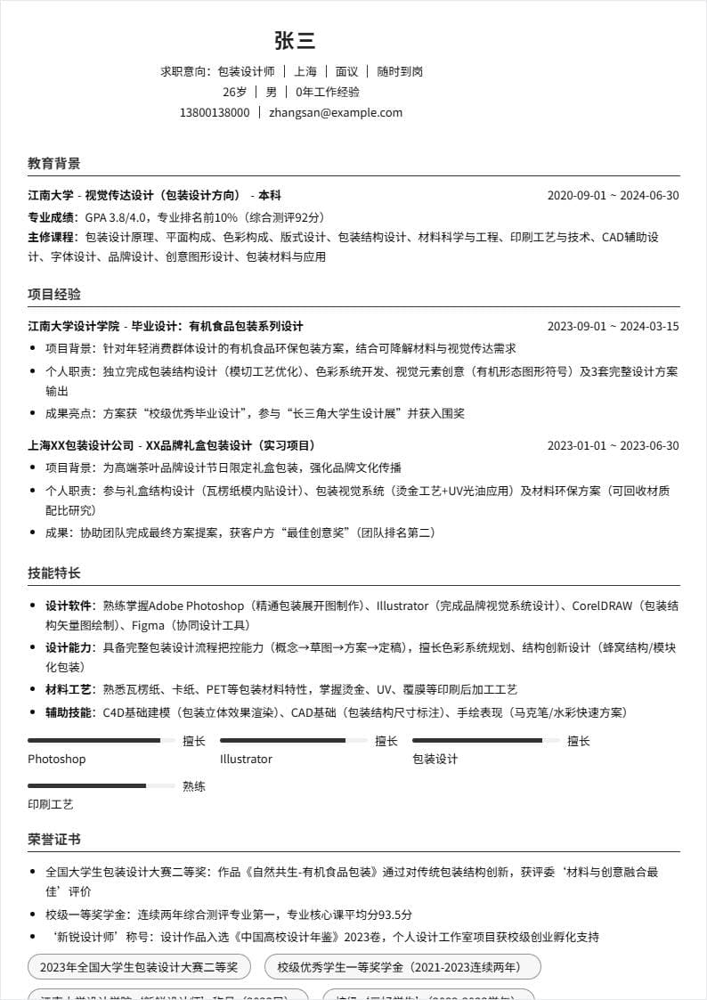 包装设计师 | 校招