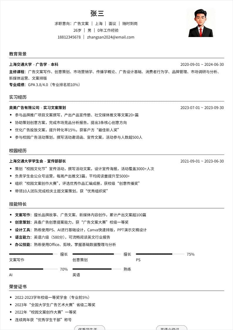 广告文案 | 校招