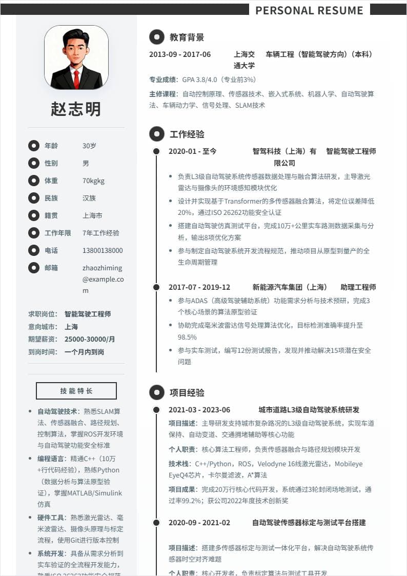 智能驾驶 | 社招