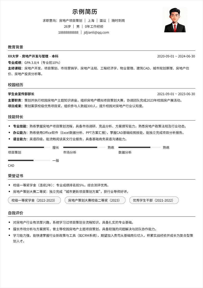 房地产项目策划 | 校招