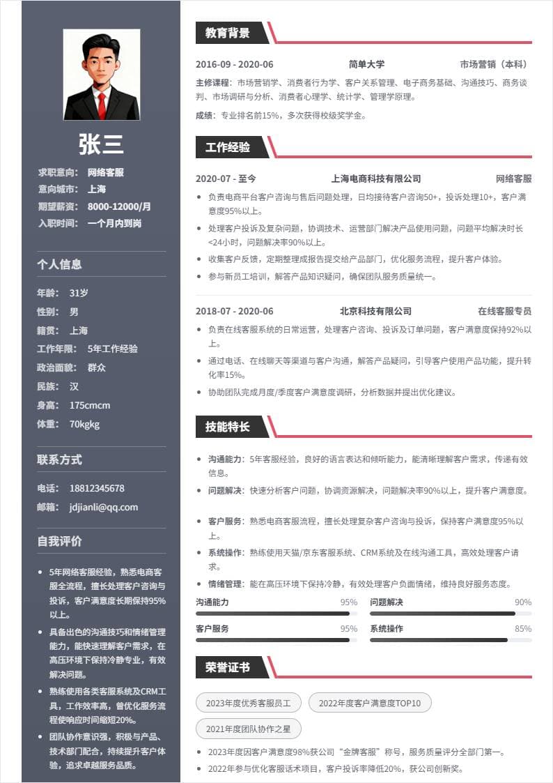 网络客服 | 社招