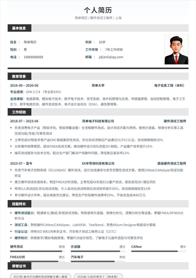 硬件测试 | 社招