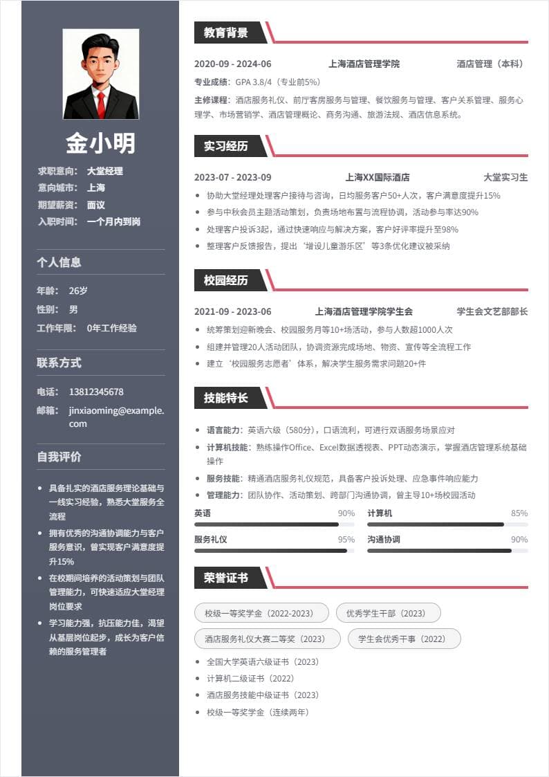 大堂经理 | 校招