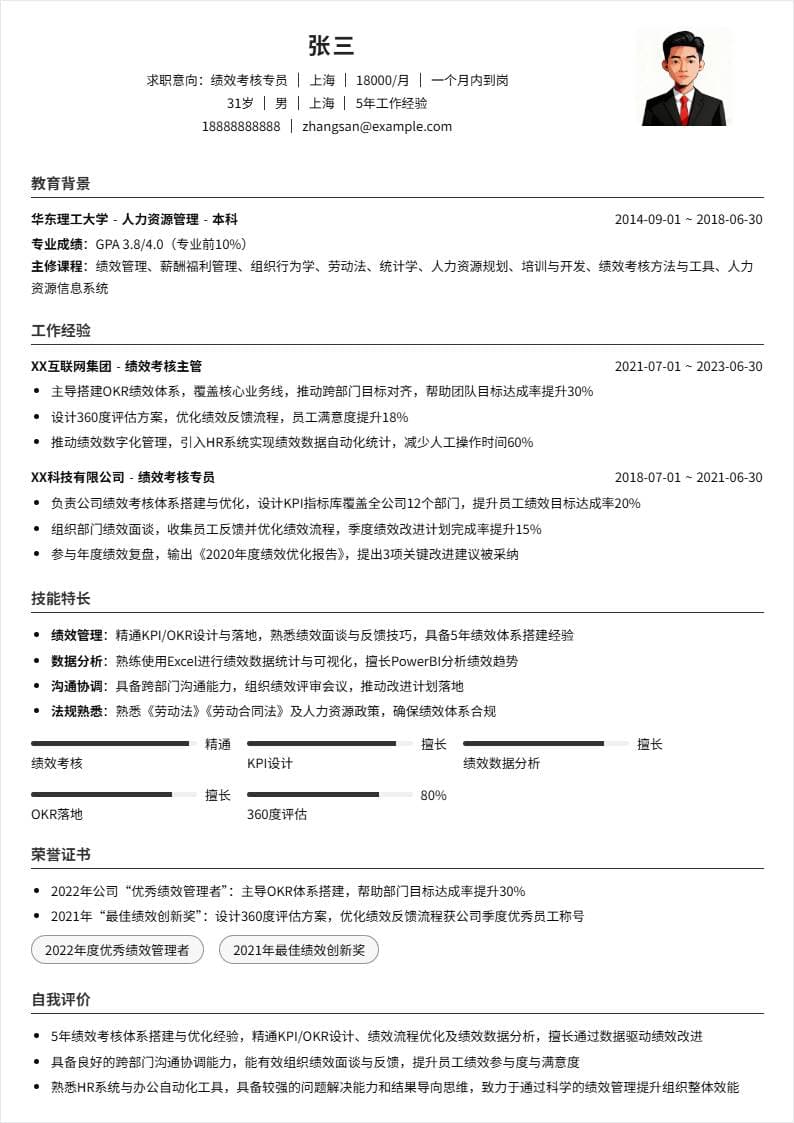 绩效考核 | 社招