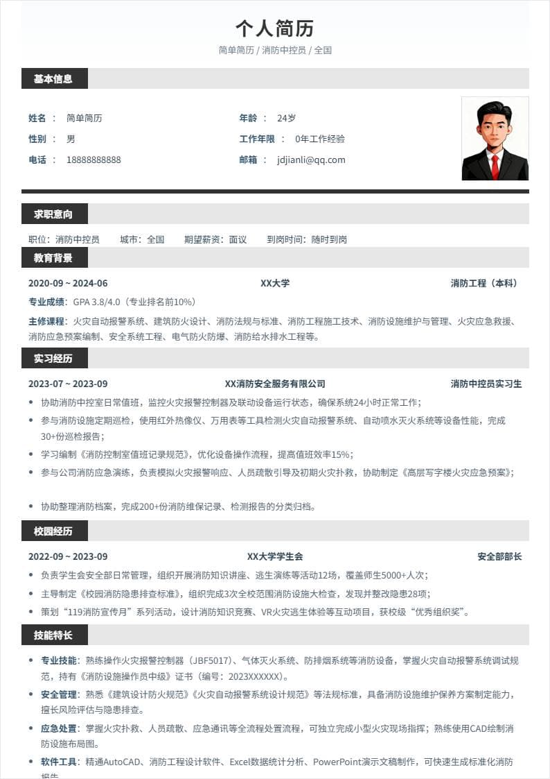 消防中控员 | 校招