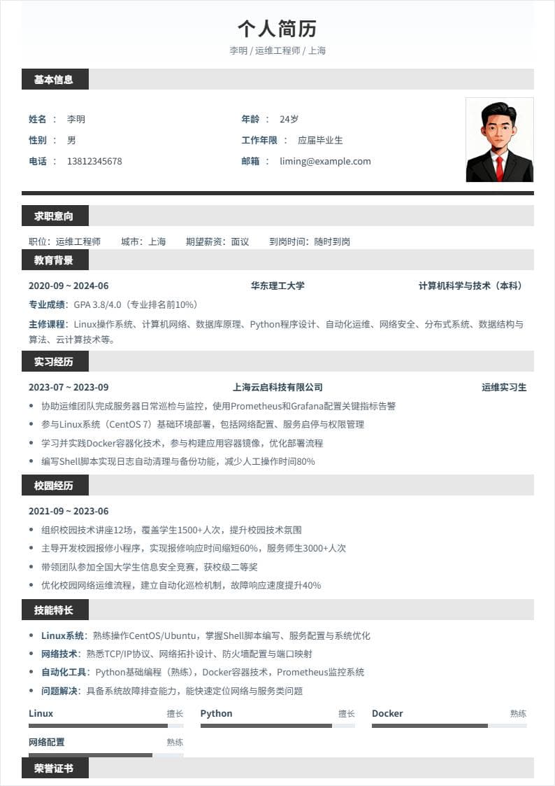 运维工程师 | 校招