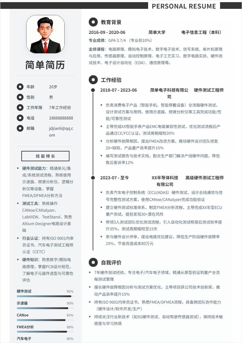 硬件测试 | 社招