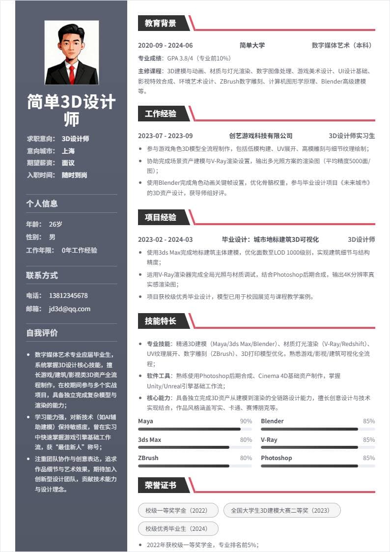 3D设计师 | 校招