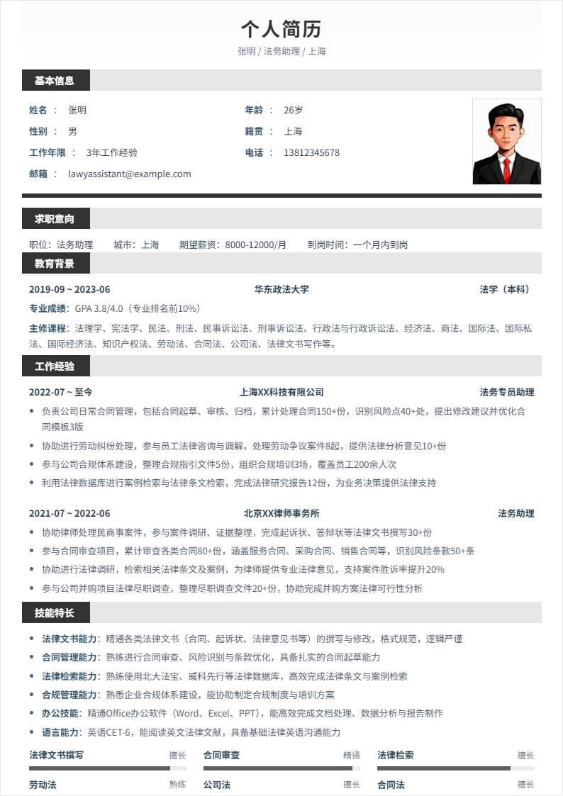 法务助理 | 社招