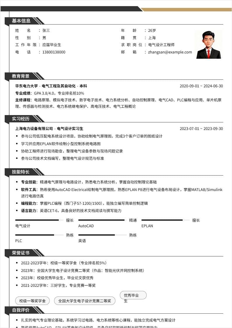 电气设计工程师 | 校招