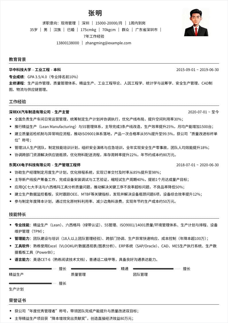 现场管理 | 社招