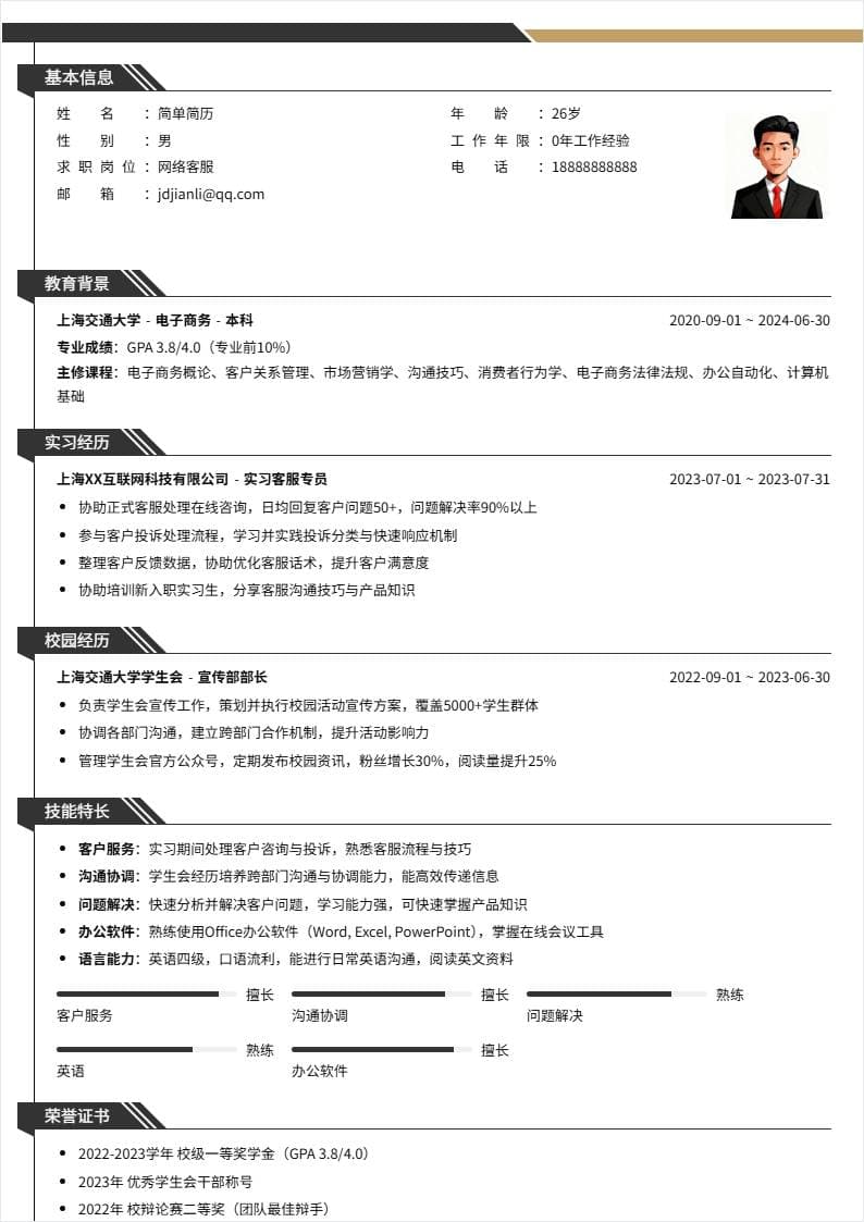 网络客服 | 校招