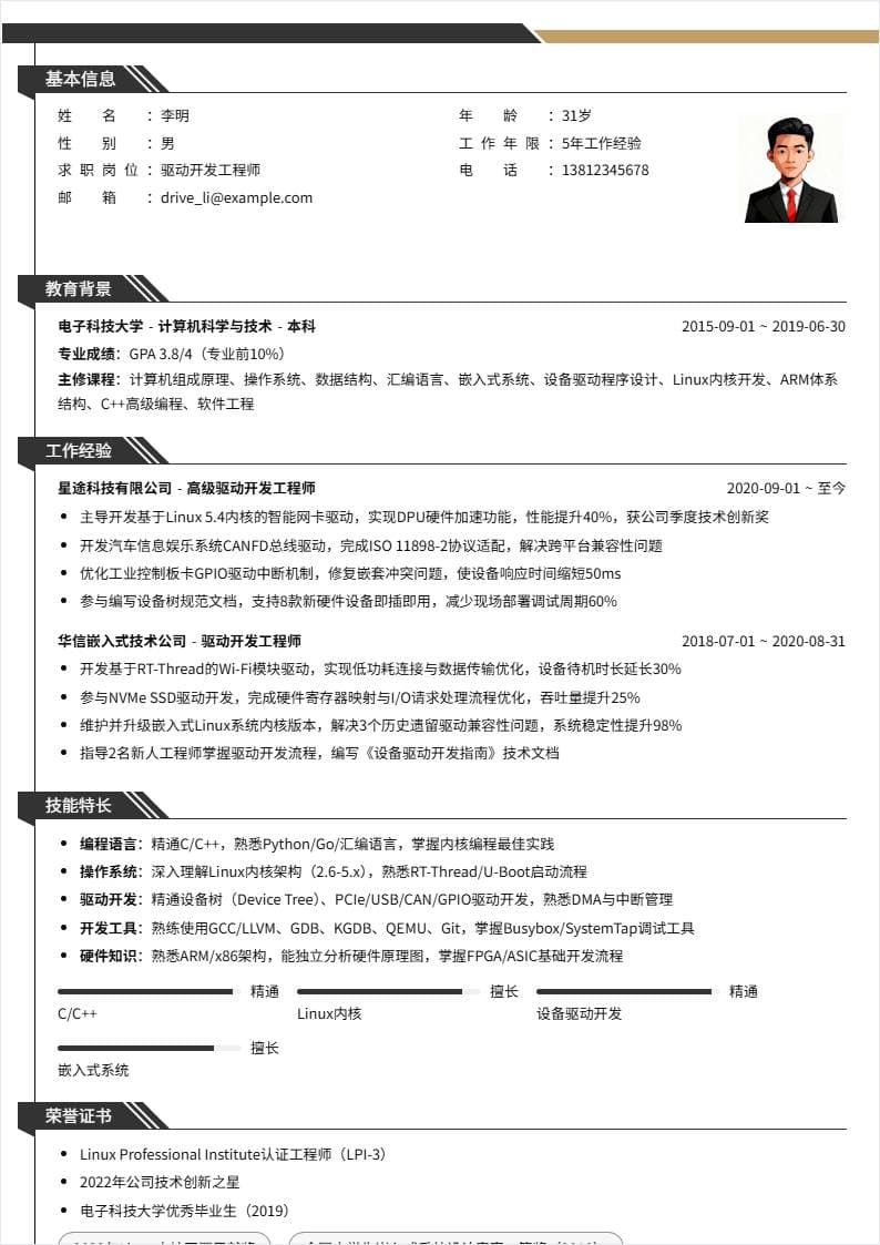 驱动开发 | 社招