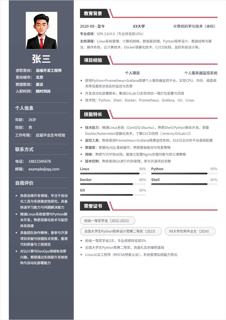 运维开发工程师 | 校招