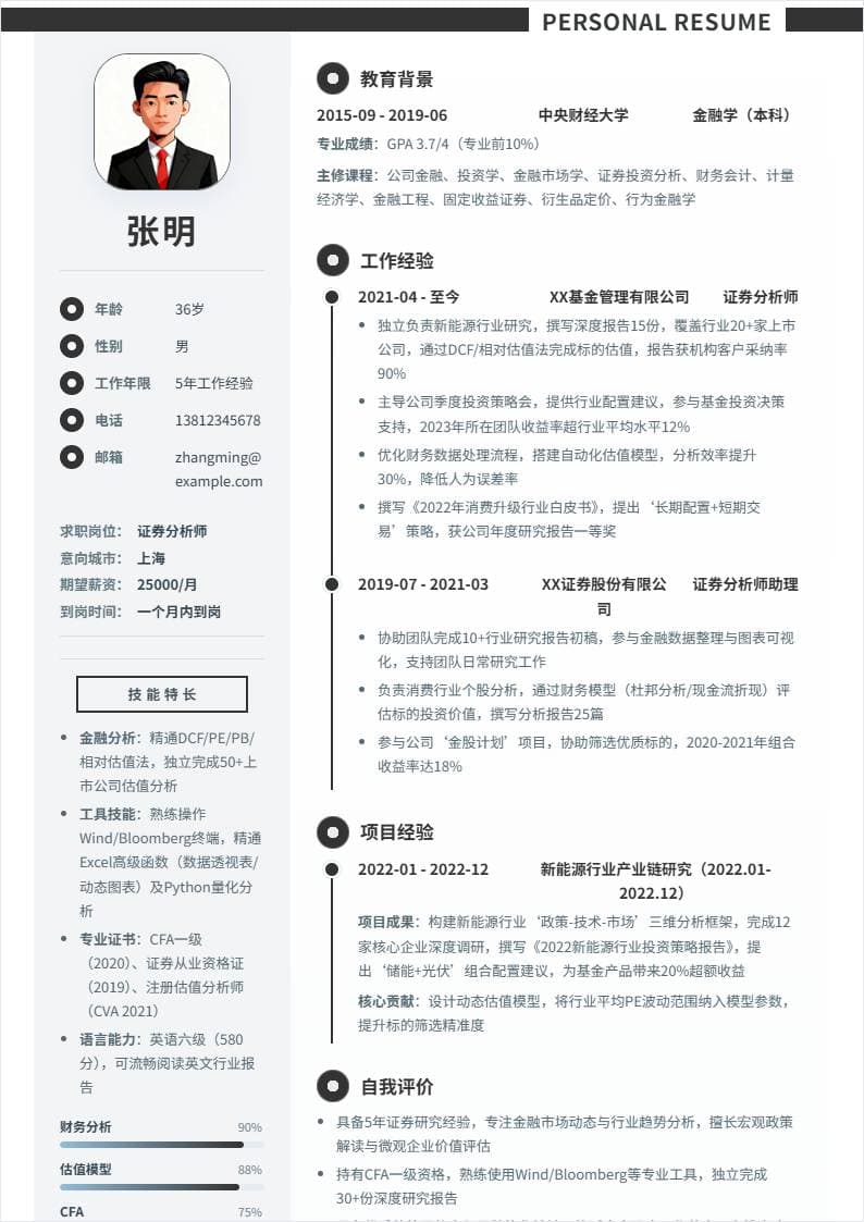 证券分析师 | 社招