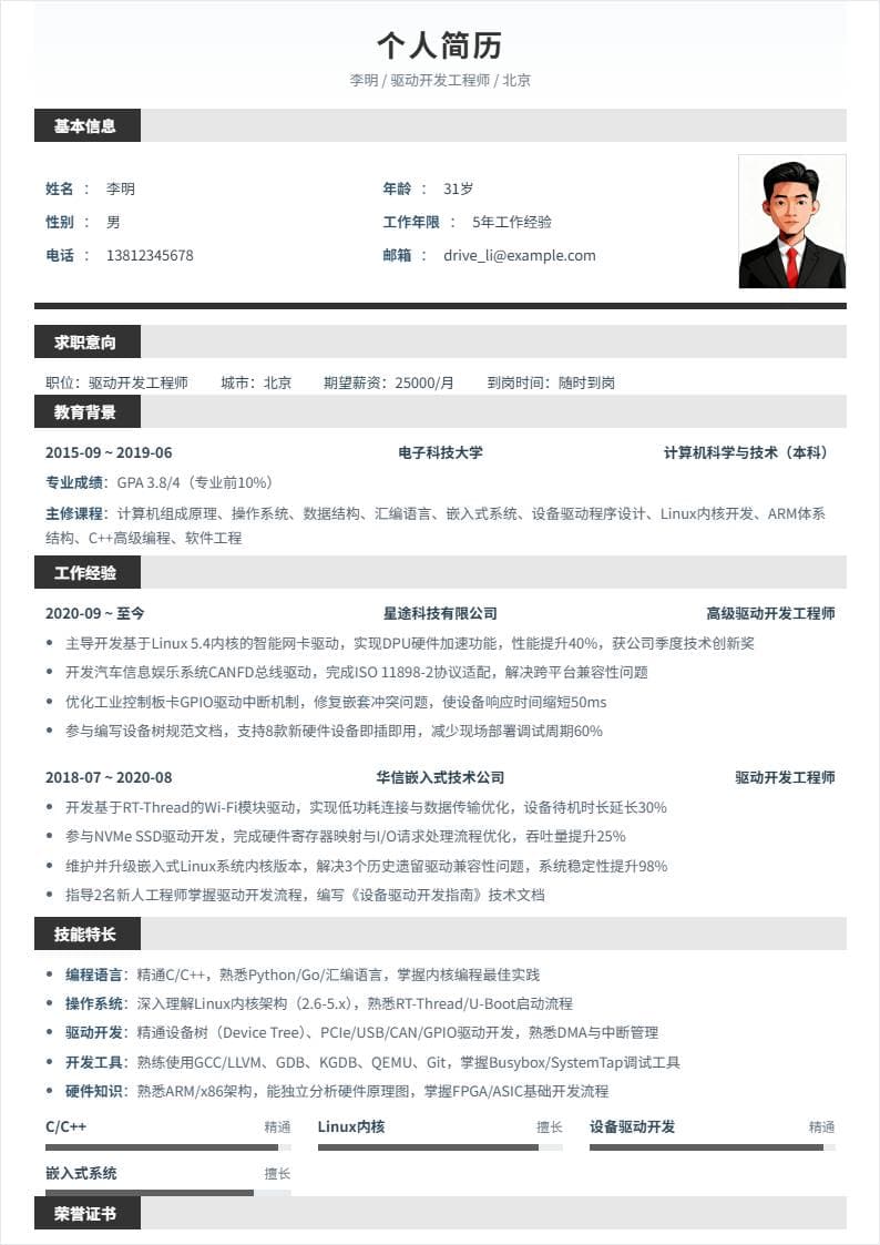 驱动开发 | 社招