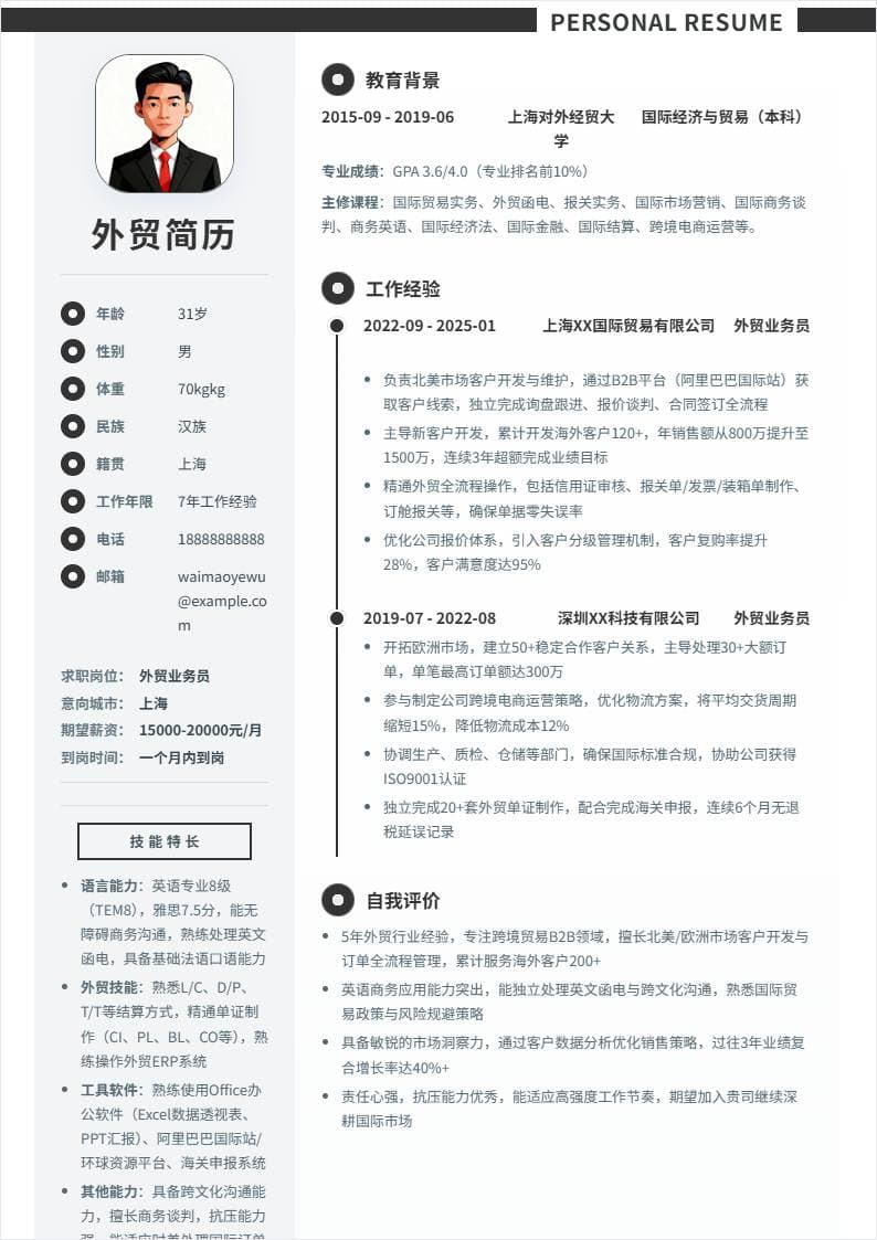 外贸业务员 | 社招