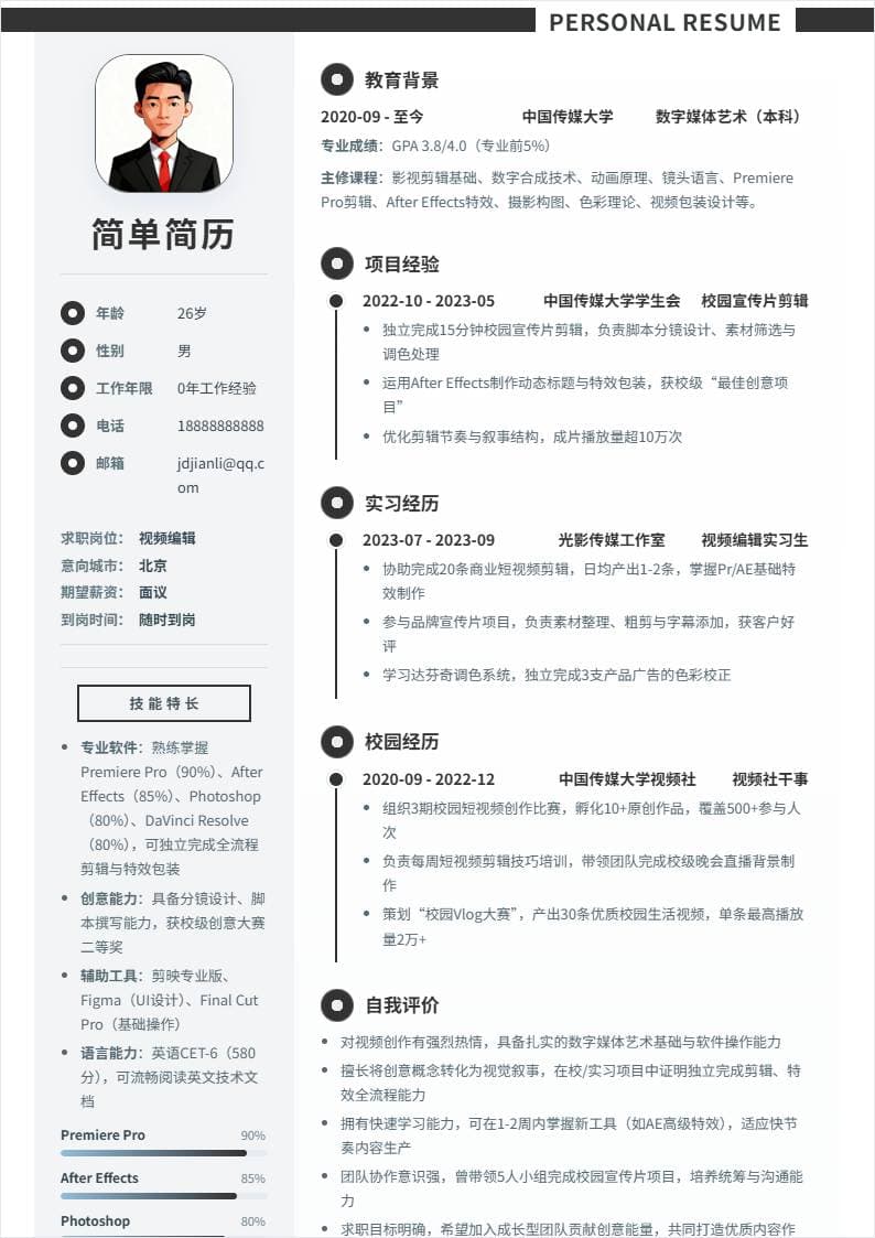 视频编辑 | 校招