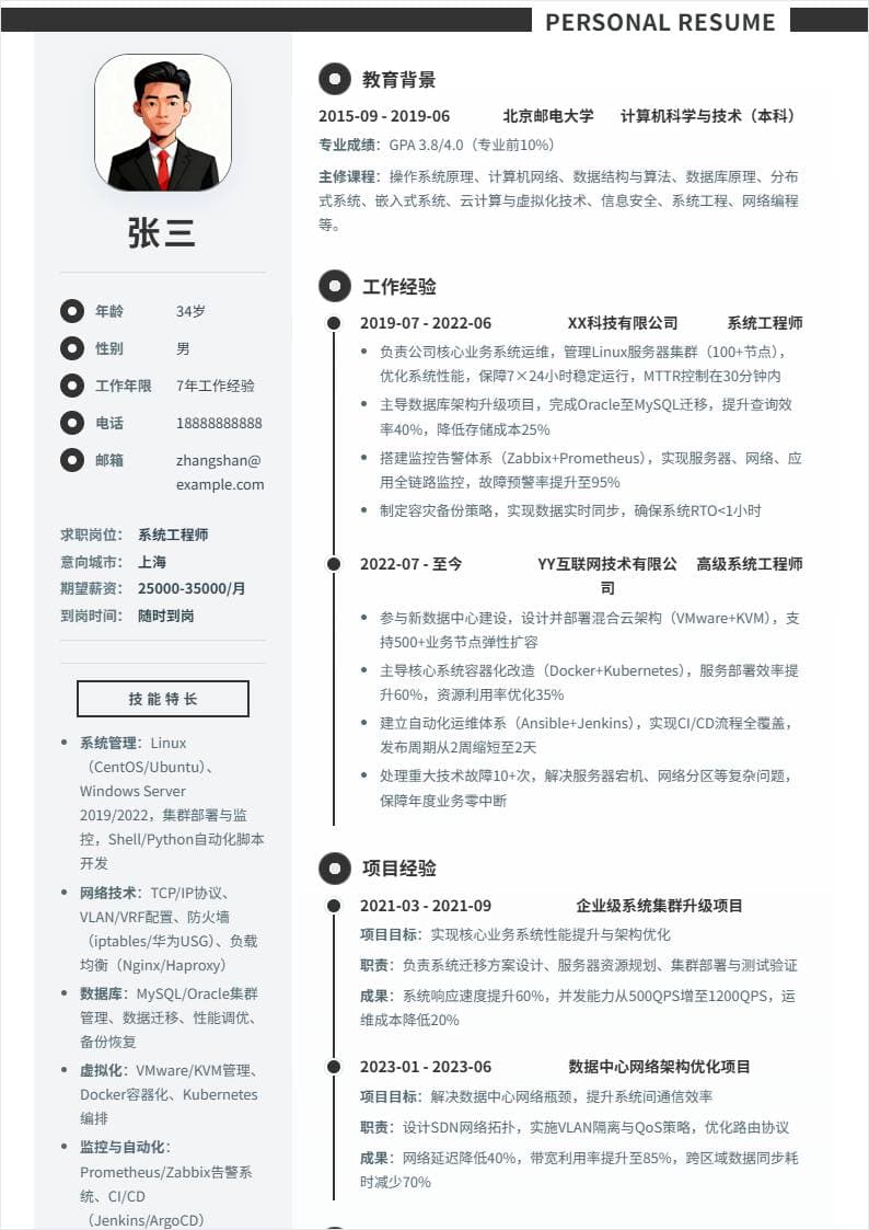 系统工程师 | 社招