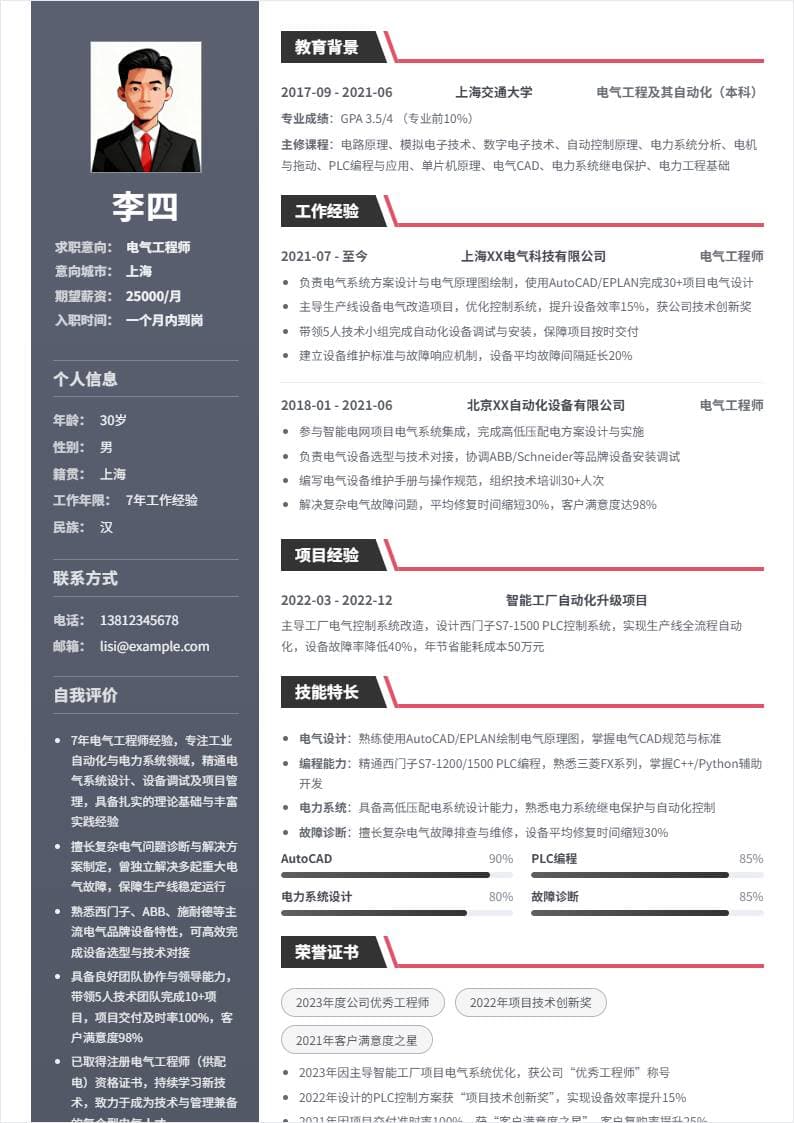 电气工程师 | 社招