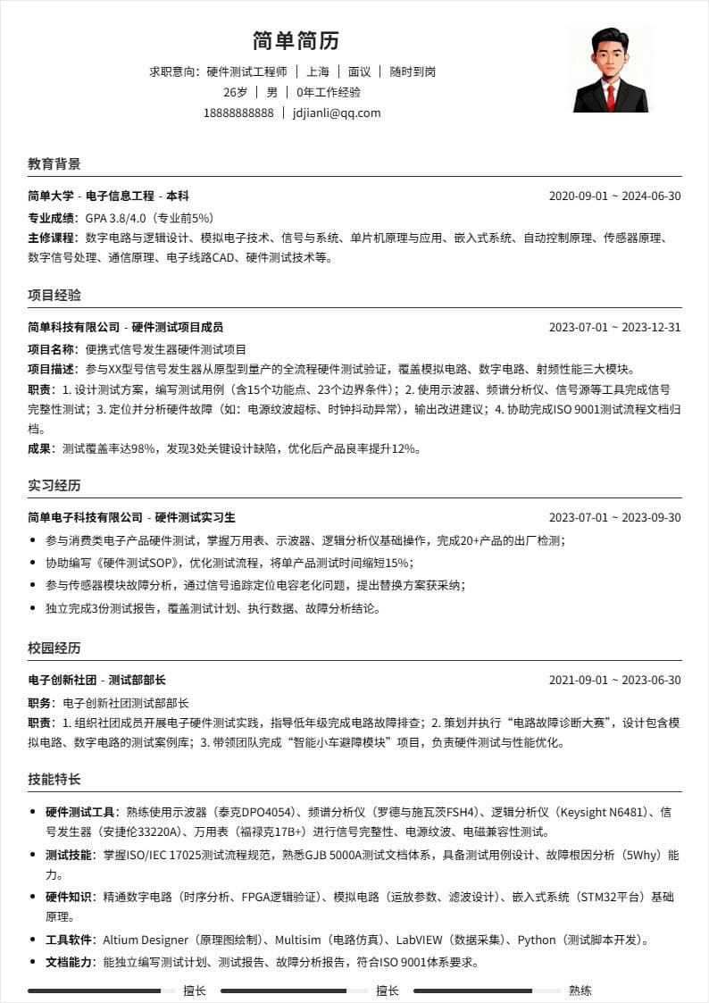 硬件测试 | 校招