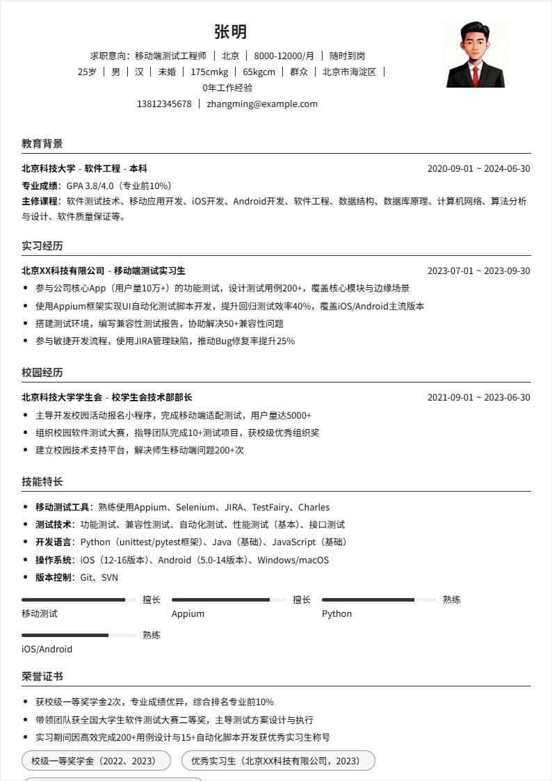 移动端测试 | 校招