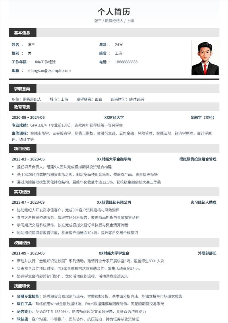 期货经纪人 | 校招