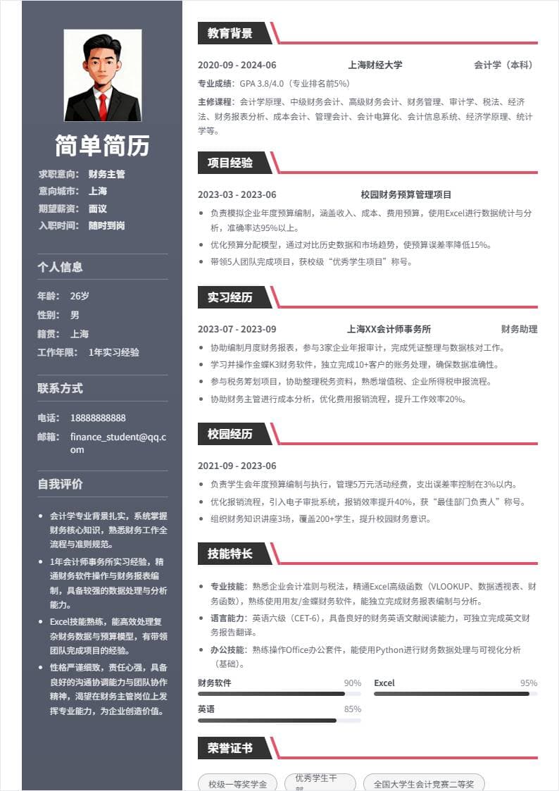 财务主管 | 校招