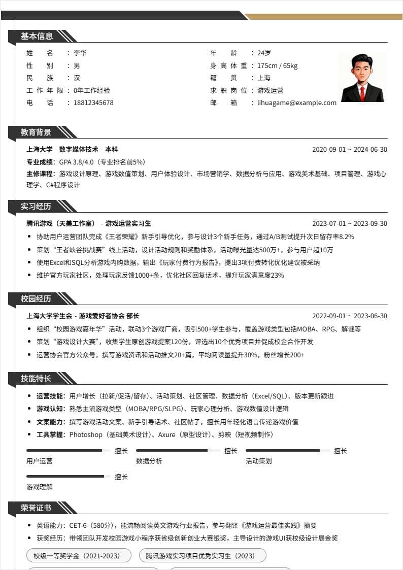 游戏运营 | 校招