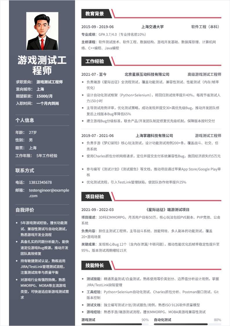 游戏测试 | 社招