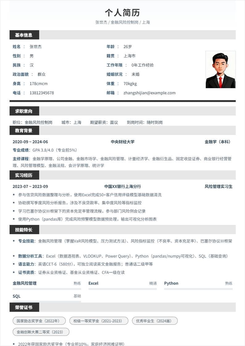 金融风险控制 | 校招