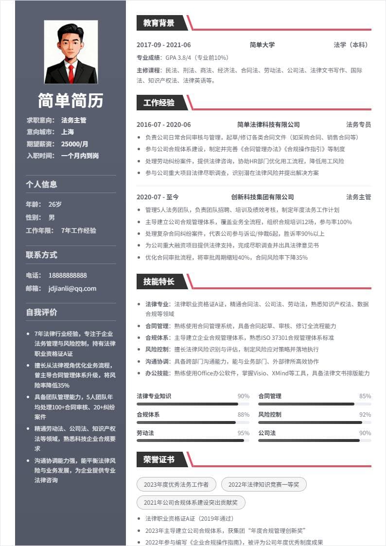 法务主管 | 社招