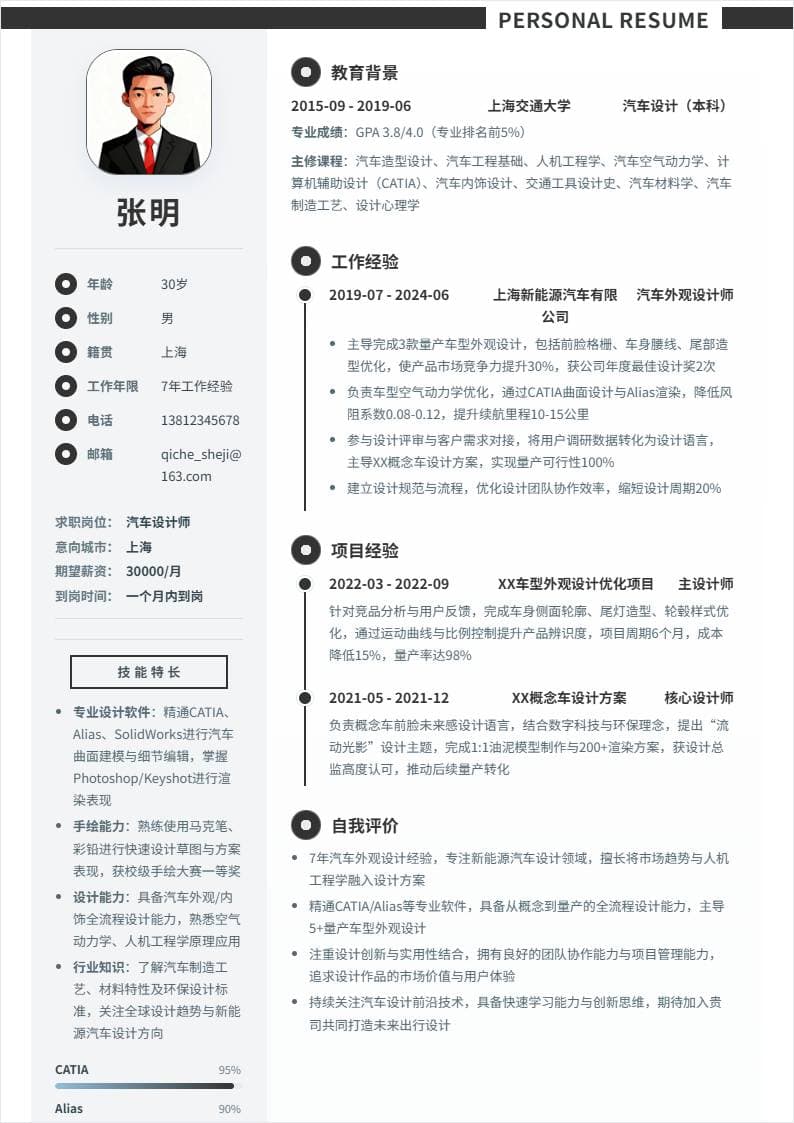 汽车设计师 | 社招