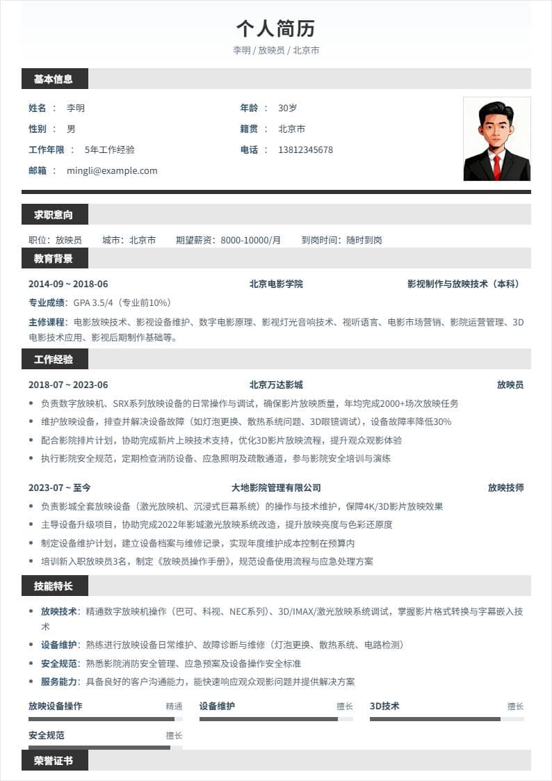 放映员 | 社招