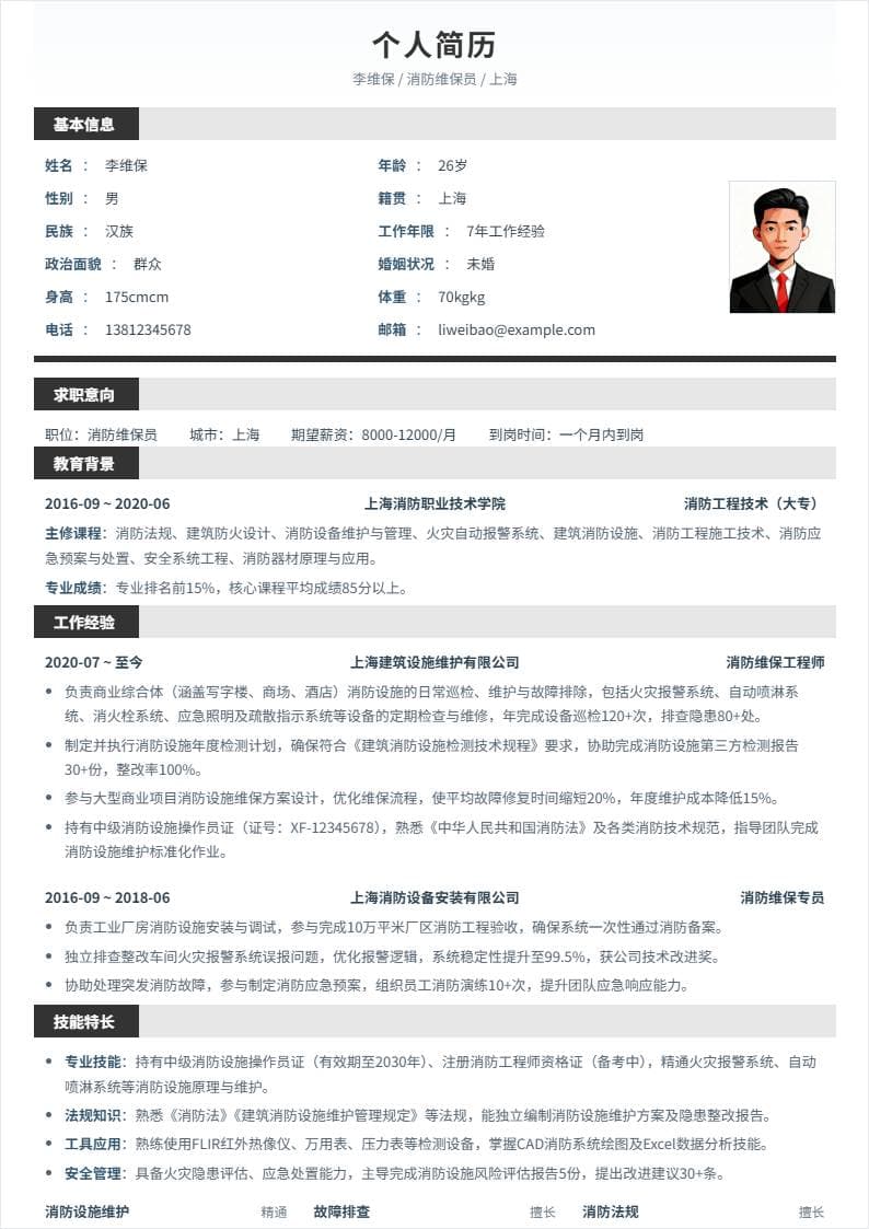 消防维保员 | 社招