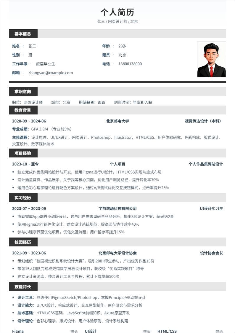 网页设计师 | 校招