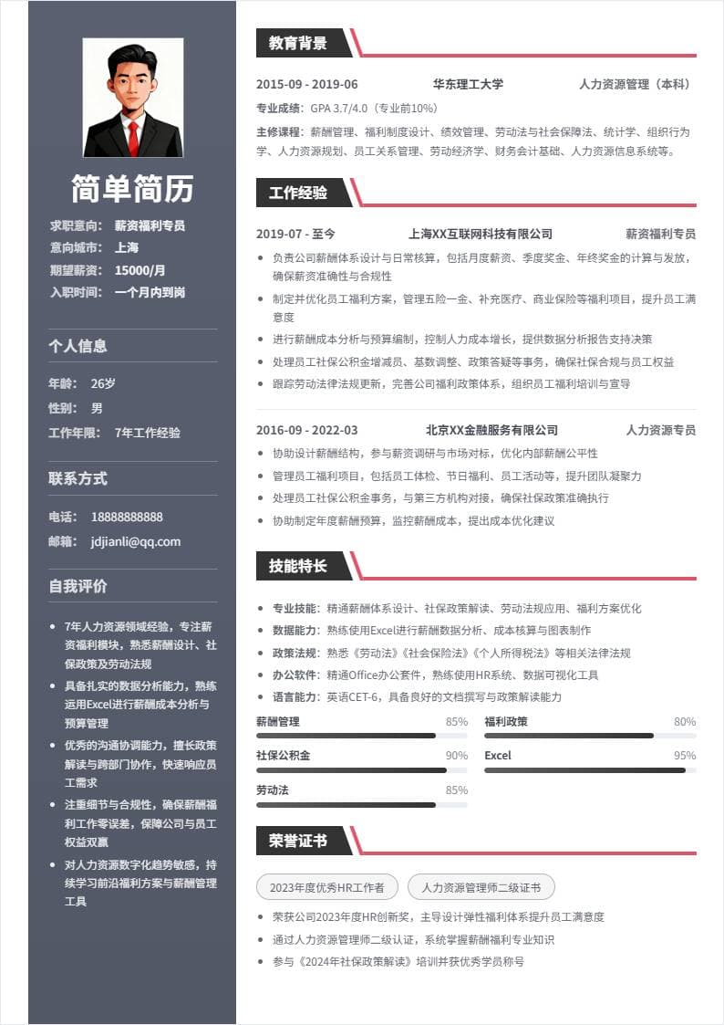 薪资福利 | 社招