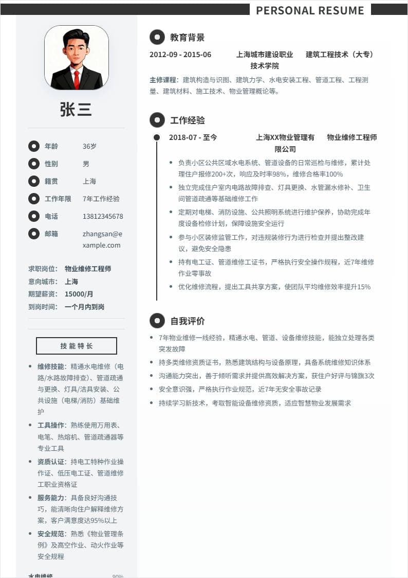 物业维修 | 社招