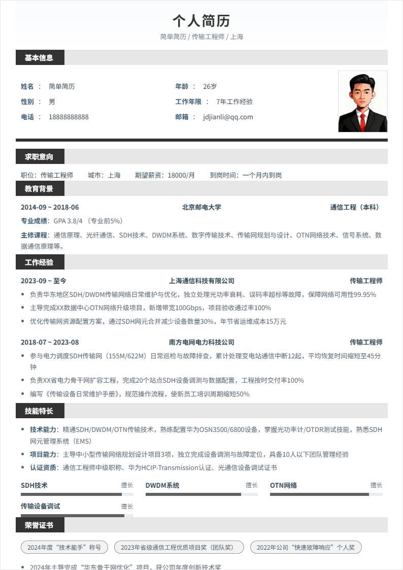 传输工程师 | 社招