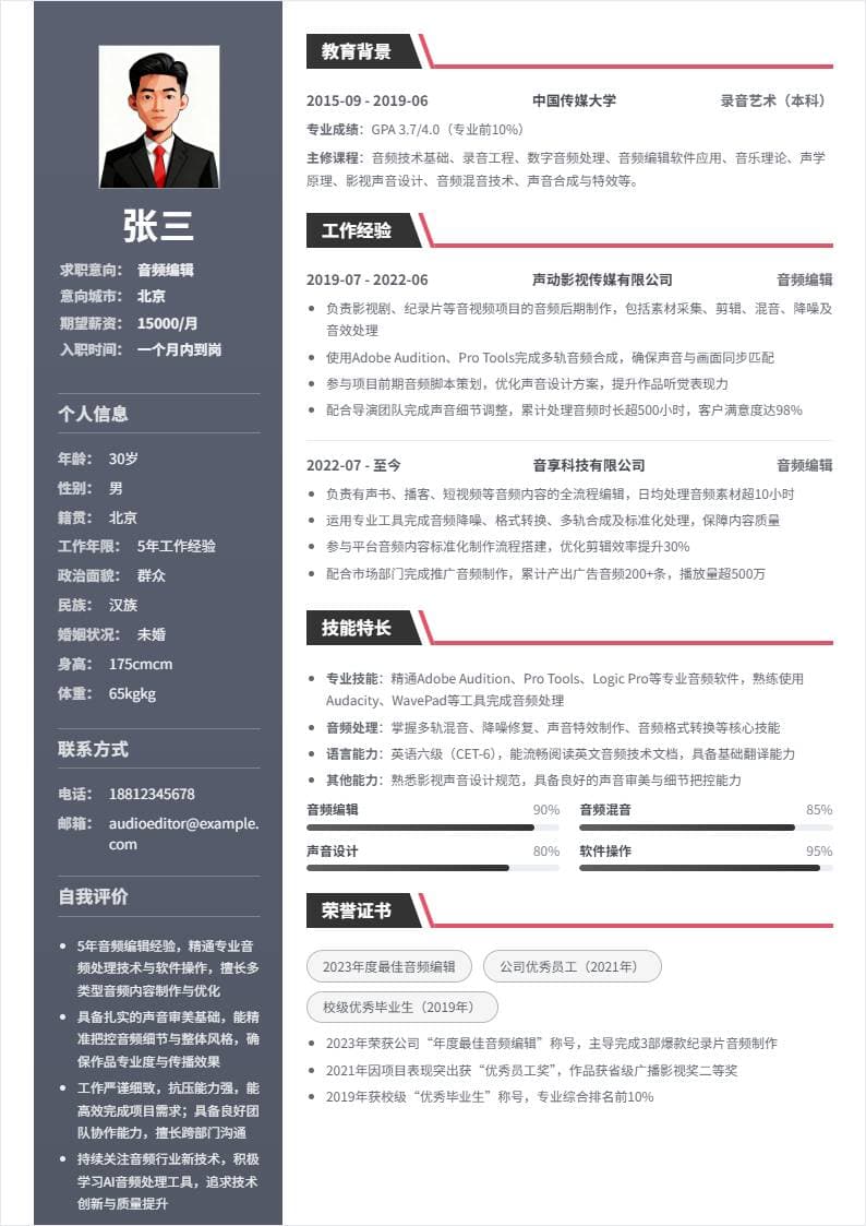 音频编辑 | 社招