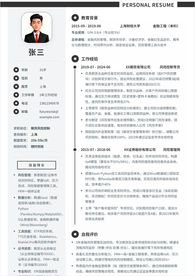 期货风险控制 | 社招