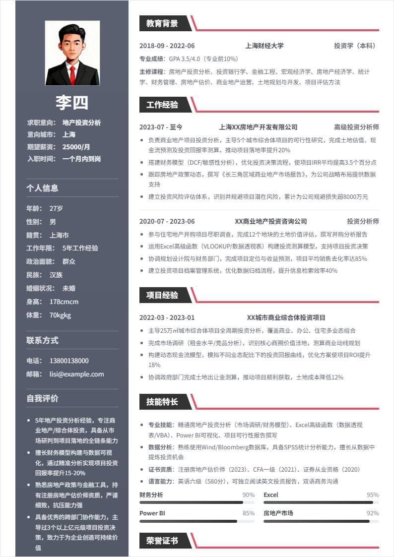 地产投资分析 | 社招